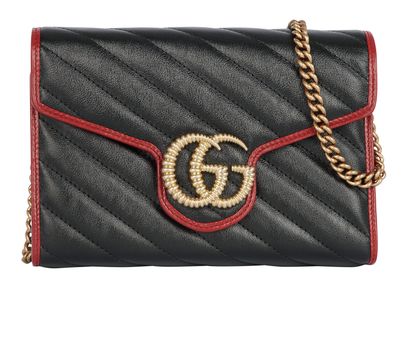 Vintage Effect diagonal Marmont WOC, front view